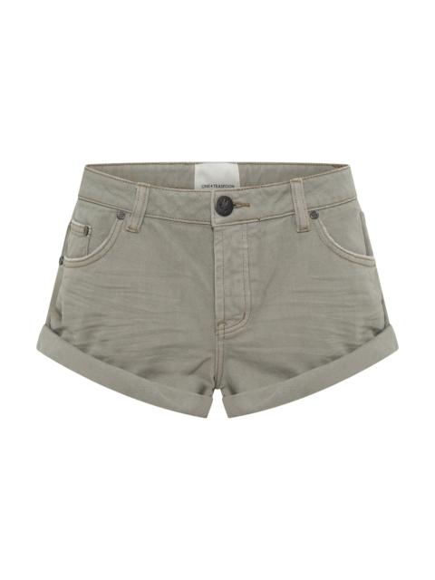 ONE TEASPOON Bandits Low Waist Denim Shorts - Faded Khaki