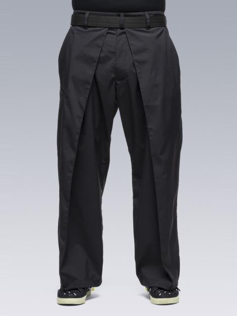 P45-E Encapsulated Nylon Single Pleat Trouser Black
