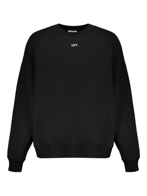 Off-White long-sleeved ribbed sweatshirt