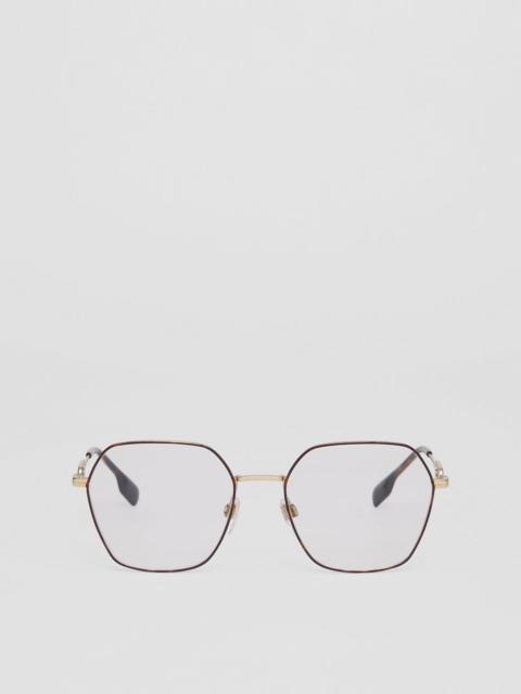 Burberry Chain-link Detail Geometric Optical Frames