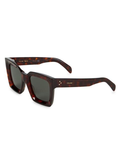 CELINE Women's 51MM Square Sunglasses - Havana