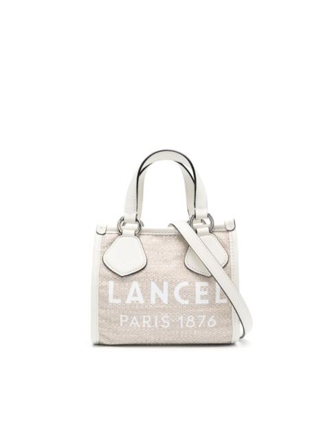 LANCEL logo-print leather tote bag