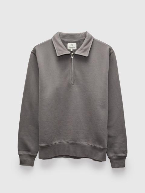 Knickerbocker Stadium Quarter Zip Sweater in Plum