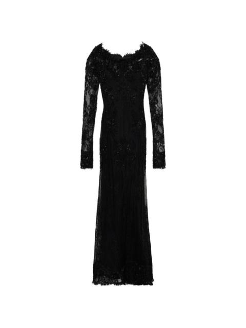 Blumarine embroidered floral-lace maxi dress