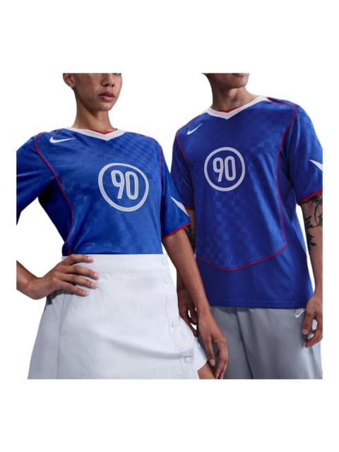 Nike 남자 총 90건 드리프 축구 저지 게임 로얄 / 화이트