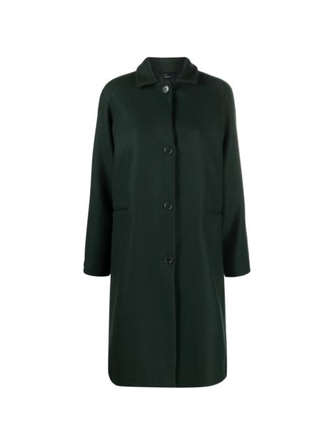 single-breasted button-fastening coat