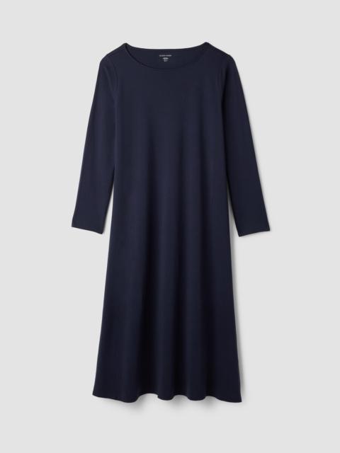 EILEEN FISHER Organic Cotton Interlock Bateau Neck Sleep Dress