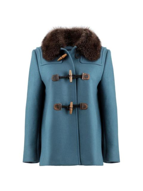 Prada shearling-collar duffle coat