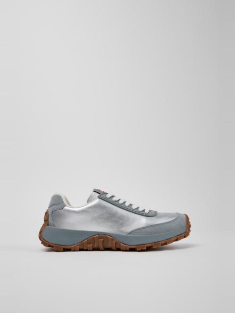 CAMPER Drift Trail Gray Leather and Nubuck Sneakers for Women.