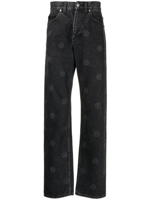 Martine Rose logo-print straight-leg jeans