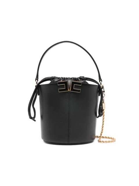 ELISABETTA FRANCHI logo-plaque drawstring mini bucket bag
