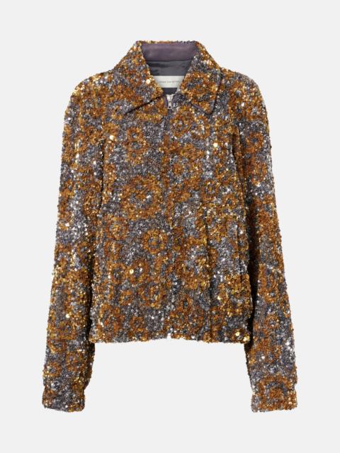 Dries Van Noten Sequined blouson jacket
