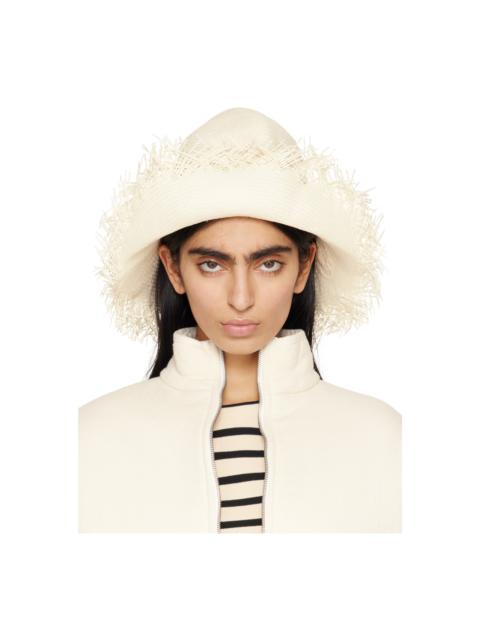 Jil Sander Off-White Fringed Hat
