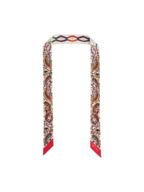 Etro paisley logo scarf