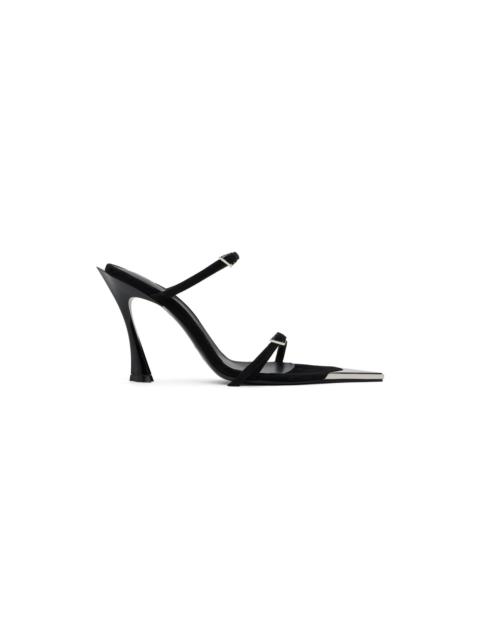 MUGLER Black Strappy Fang 95 Heeled Sandals
