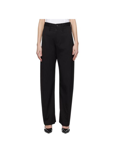 MM6 Maison Margiela Black Light Cotton Gabardine Trousers