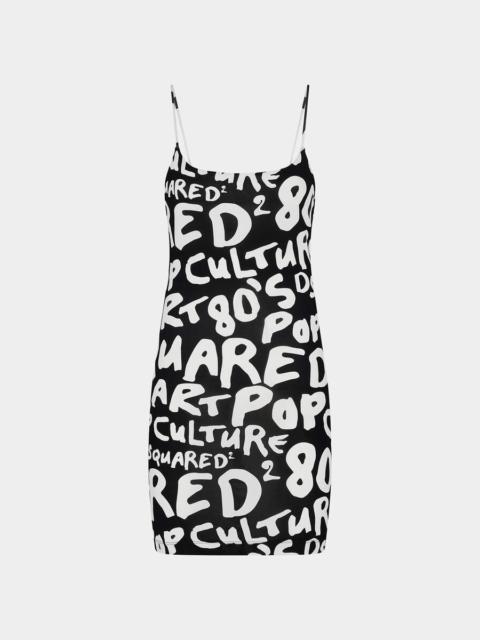 DSQUARED2 D2 POP 80'S STRAP DRESS