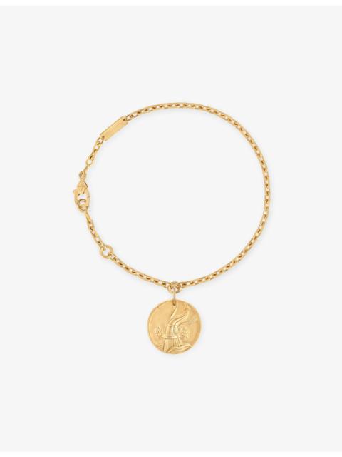Van Cleef & Arpels Zodiaque Medal Aquarius 18ct Yellow-Gold Bracelet