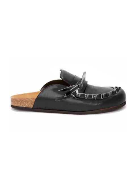 JW Anderson RUFFLE LOAFER LEATHER MULES