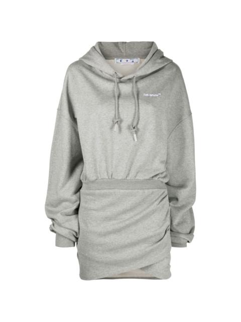 Off-White logo-print hoodie dress