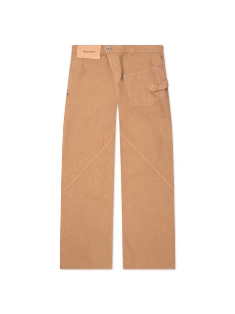 JW Anderson TWISTED WORKWEAR TROUSERS - FLAX