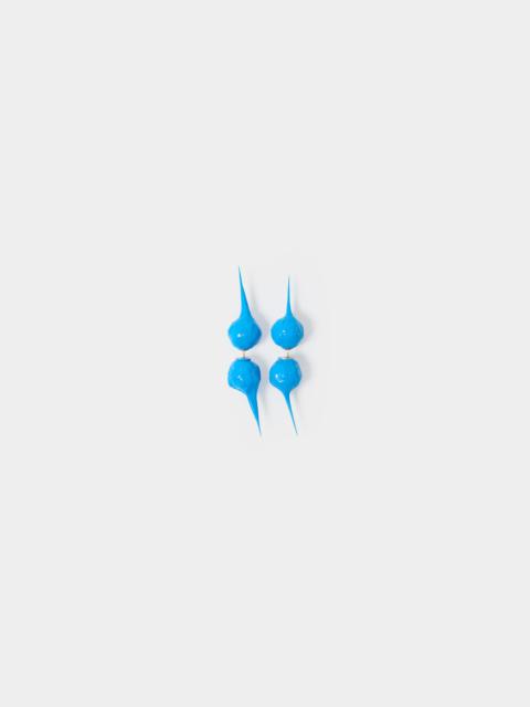 SUNNEI MINI SPIKE RUBBERIZED EARRINGS / turquoise