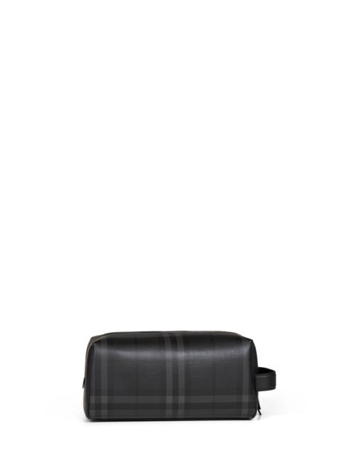 Burberry Iron grey City Check travel case