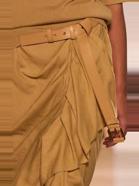 MICHAEL KORS COLLECTION Kaitlin Leather Belt tan