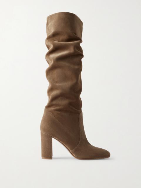 Gianvito Rossi Glen 85 Suede Knee Boots