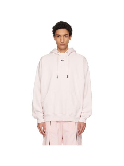 Off-White Pink Paint Arrow Skate Hoodie