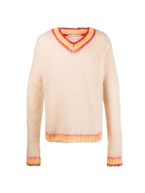 brushed mohair-blend jumper