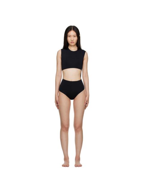 HAIGHT SSENSE Exclsuive Black Diagonal One-Piece Swimsuit