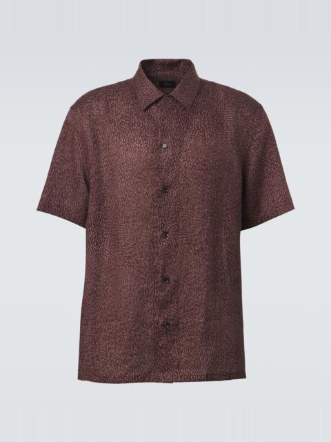Brioni Printed linen shirt