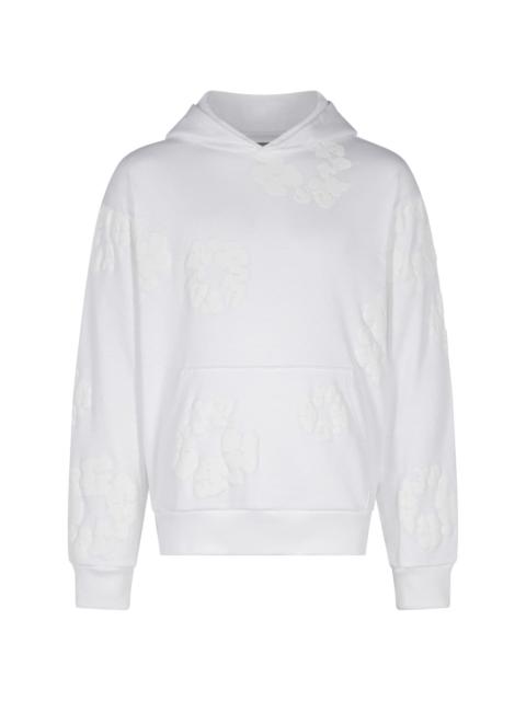 Cotton Wreath-print hoodie