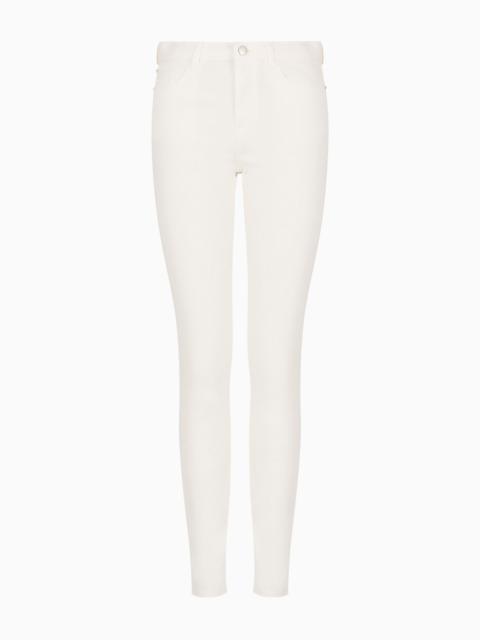 EMPORIO ARMANI J20 High-waist super-skinny jeans in a worn-look denim