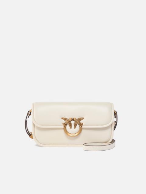 PINKO LARGE LOVE BAG BOX CHEVRON LEATHER CROSSBODY BAG