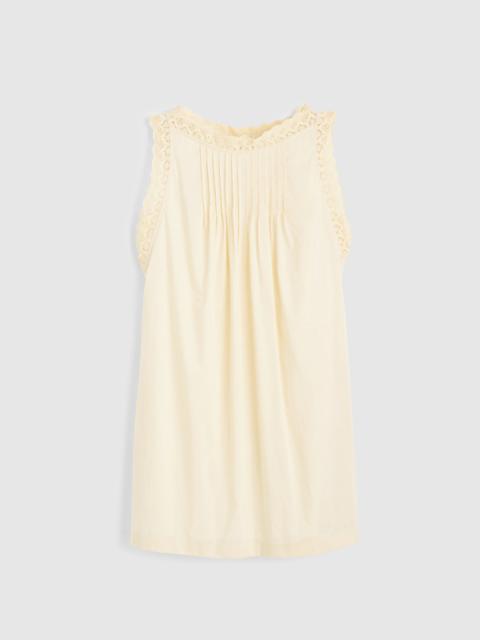 Madewell Crochet-Trim Boatneck Mini Dress