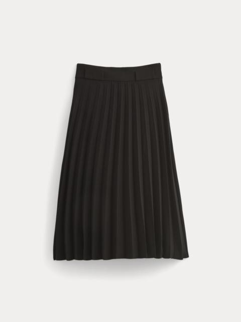 EVERLANE PLEATED CREPE MIDI SKIRT