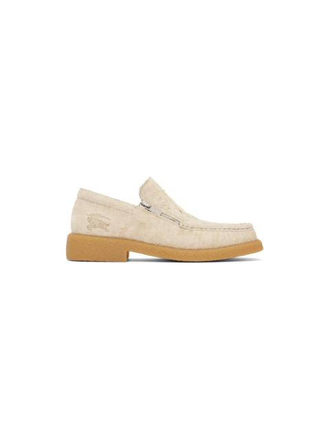 Burberry Beige Suede Chance Loafers