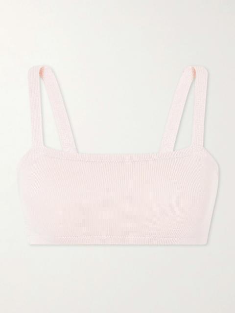 CALLE DEL MAR Stretch-knit bralette Pastel pink