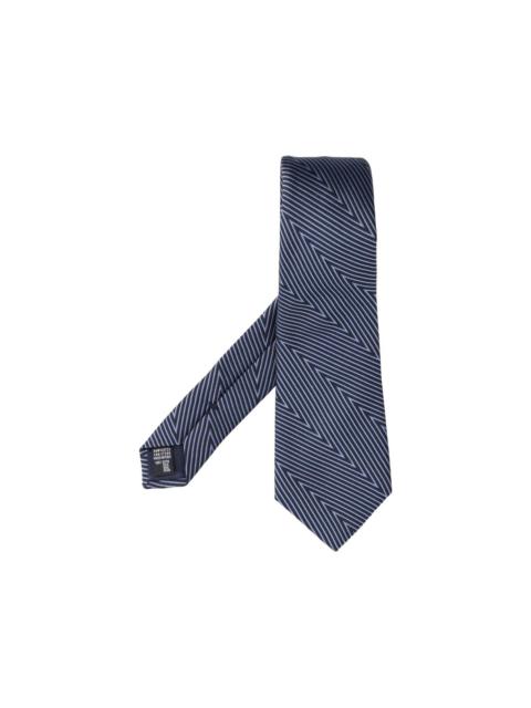 GIORGIO ARMANI zigzag-pattern silk tie
