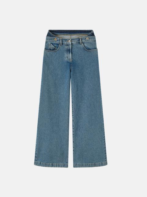 THE ATTICO LIGHT BLUE LONG PANTS