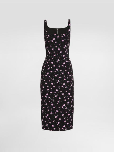 Dolce & Gabbana Carnations-print sheath dress