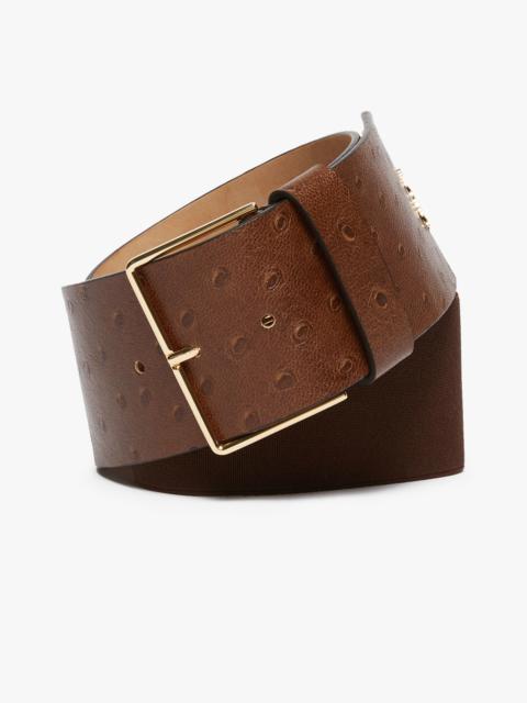 Max Mara OSTRICH60 Ostrich-print leather belt