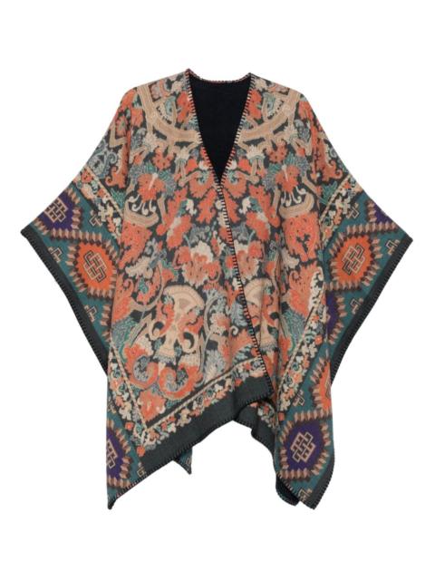 Pierre-Louis Mascia patterned wool cape