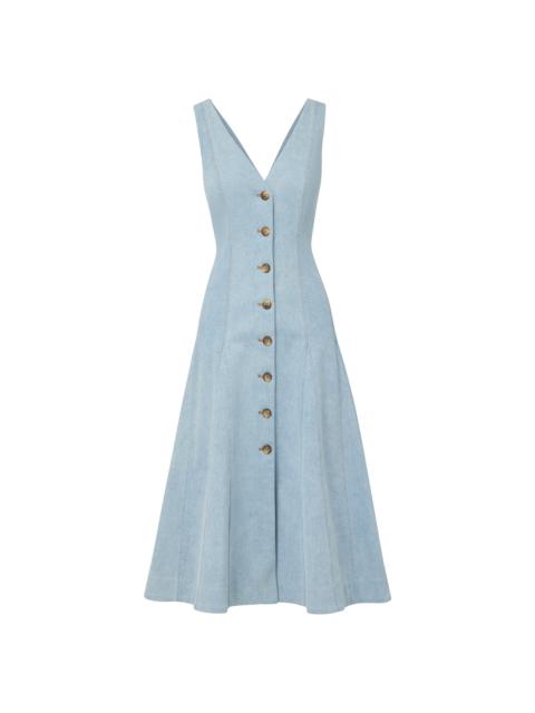 VERONICA BEARD LOU PLEATED MIDI DRESS