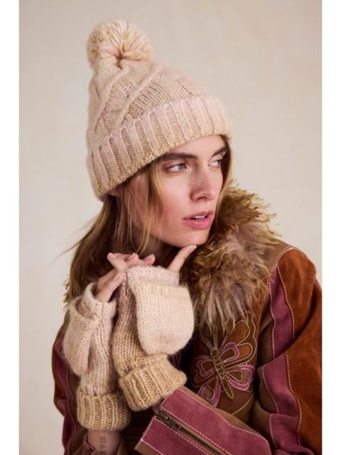 FREE PEOPLE Rainbow Run Hat + Glove Set