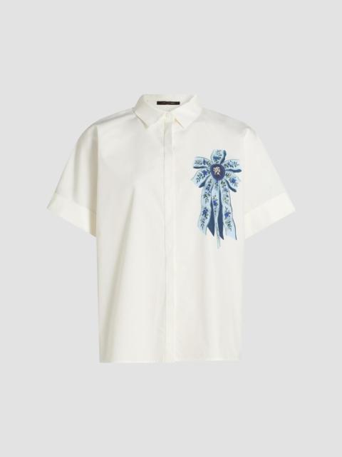 KOBI HALPERIN Women's Bonnie Short-Sleeve Blouse - White Multi
