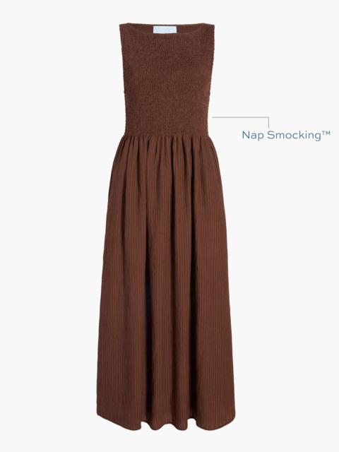 Hill House Home The Cosima Nap Dress - Chocolate Tonal Seersucker