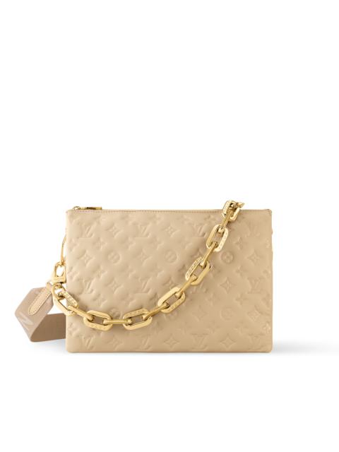 Louis Vuitton Pochette Troca Damier Quilt Cashmere Beige in